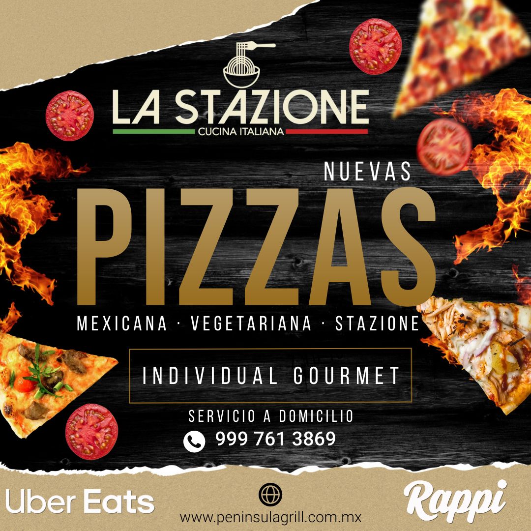Flyer La Stazione — nuevas pizzas individuales gourmet