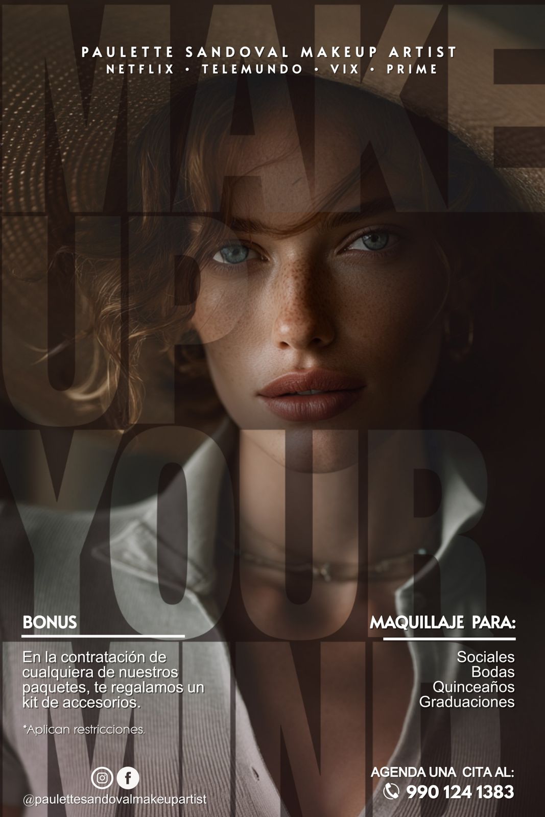 Poster Paulette Sandoval Makeup Artist — Make Up Your Mind